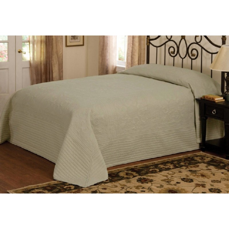French Tile Sage By American Traditions Bq7168sgfu 4434 French Tile Full Bedspread Sage